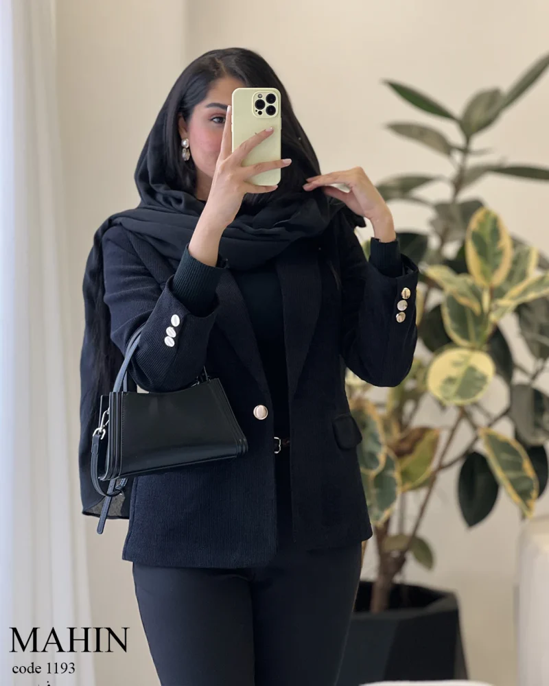 کت مدل مهین جنس مخمل لمزور کبریتی ترک کد 1193 - تصویر 6