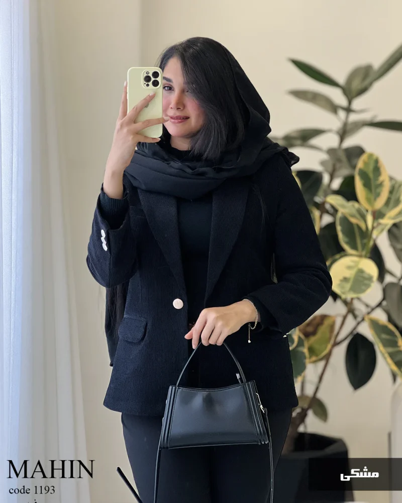 کت مدل مهین جنس مخمل لمزور کبریتی ترک کد 1193 - تصویر 3