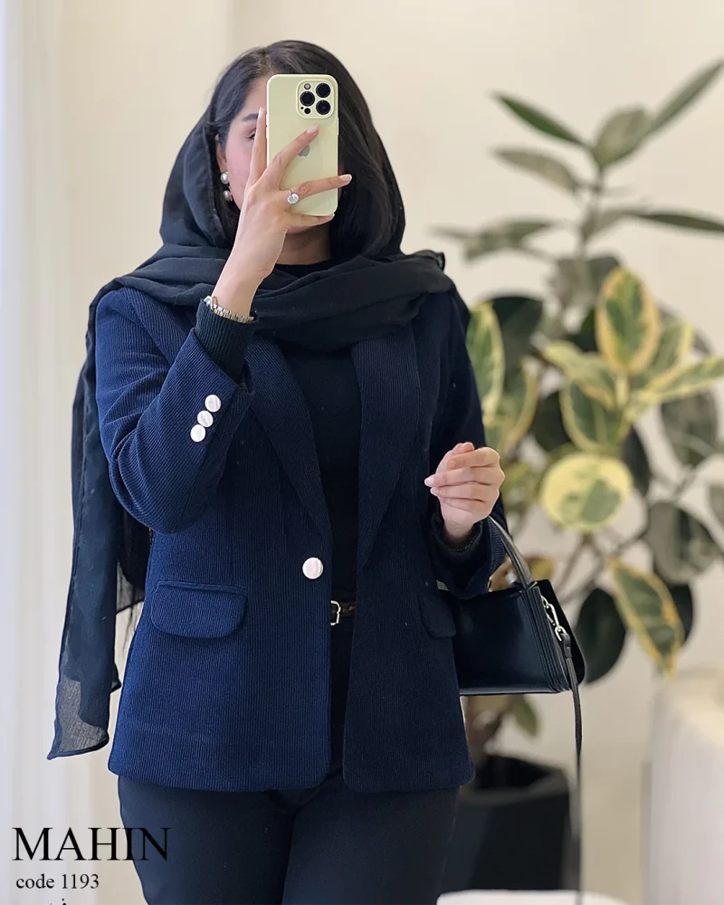 کت مدل مهین جنس مخمل لمزور کبریتی ترک کد 1193 - تصویر 7