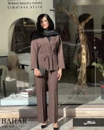 کت و شلوار مدل بهار جنس کرپ بزایاق ترک کد 1198 - تصویر 3