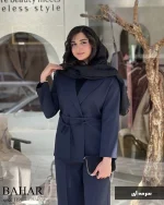 کت و شلوار مدل بهار جنس کرپ بزایاق ترک کد 1198 - تصویر 6