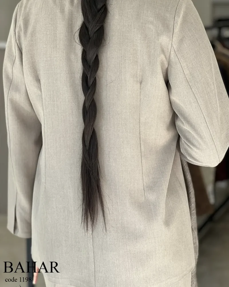 کت و شلوار مدل بهار جنس کرپ بزایاق ترک کد 1198 - تصویر 11