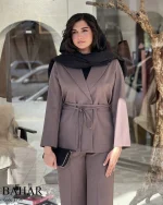 کت و شلوار مدل بهار جنس کرپ بزایاق ترک کد 1198 - تصویر 12