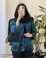 کت مدل آفتاب گردان جنس ژاکار ایتالیایی کد 1218 - تصویر 9