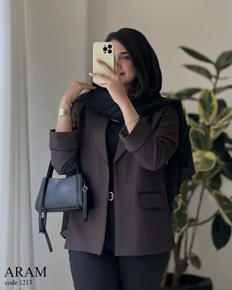کت مدل آرام جنس کرپ جودون ترک کد 1213 - تصویر 2