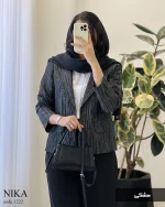 مدل نیکا جنس لینن ژاکارد حصیری کد 1222 - تصویر 2