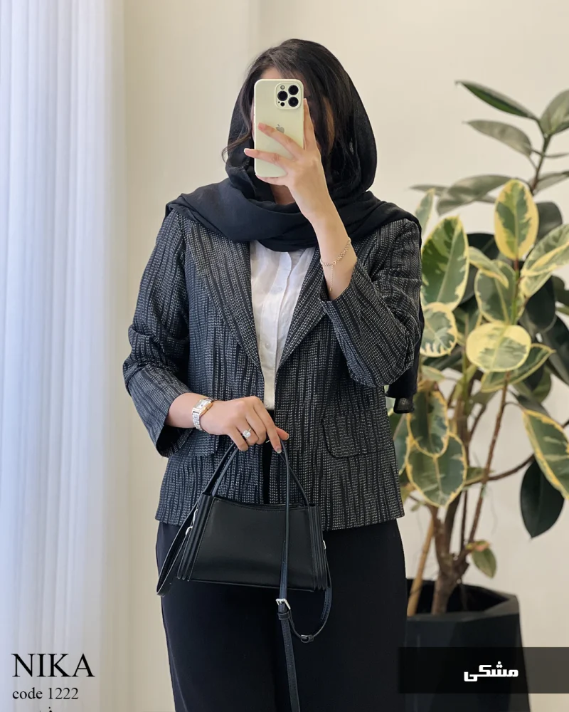 مدل نیکا جنس لینن ژاکارد حصیری کد 1222 - تصویر 2