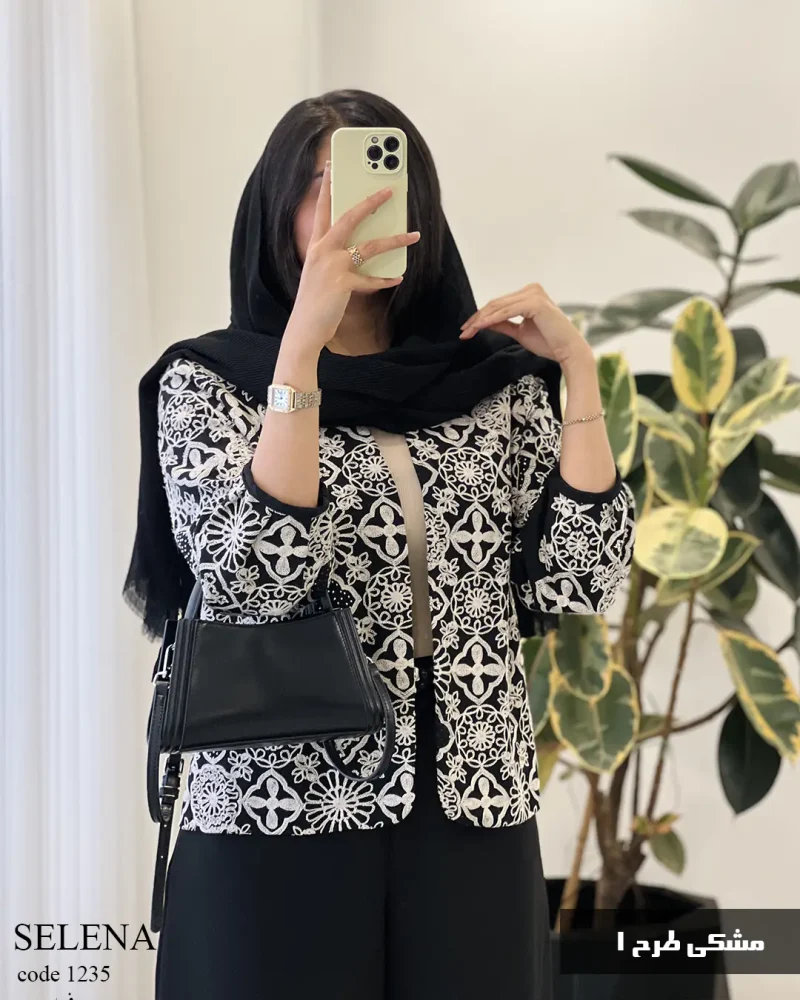 مدل سلنا جنس لینن هندی سوزن  کد 1235 - تصویر 4