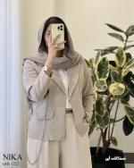 مدل نیکا جنس لینن ژاکارد حصیری کد 1222 - تصویر 4