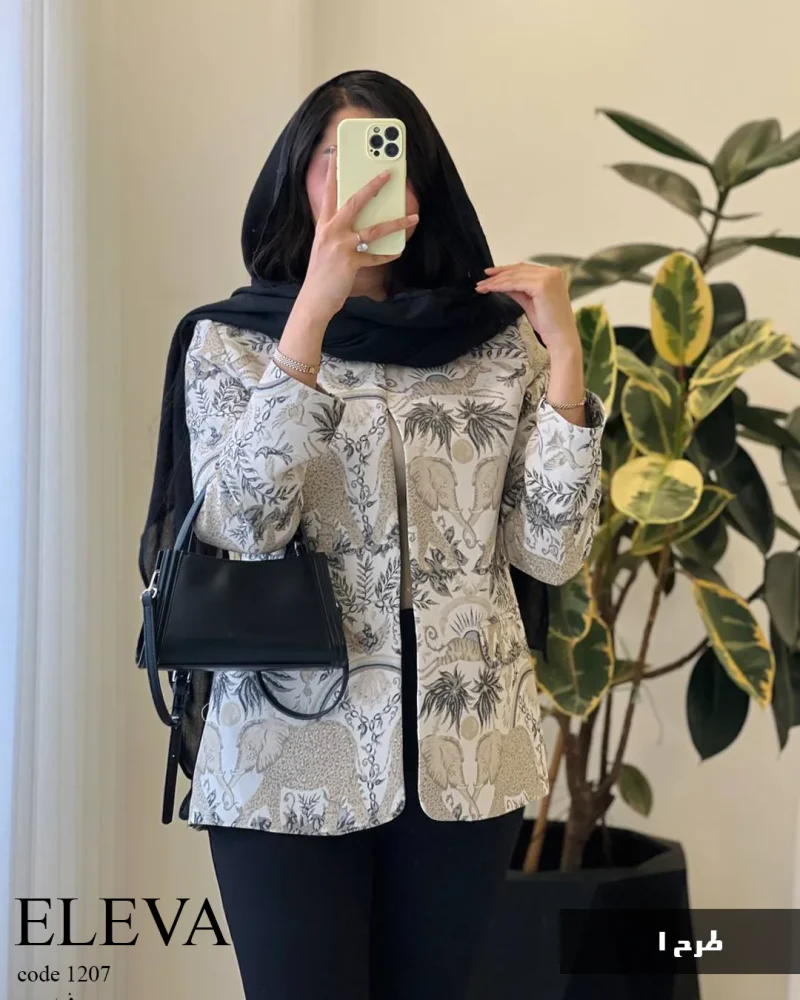 کت الِوا جنس ژاکارد کد 1207 - تصویر 5
