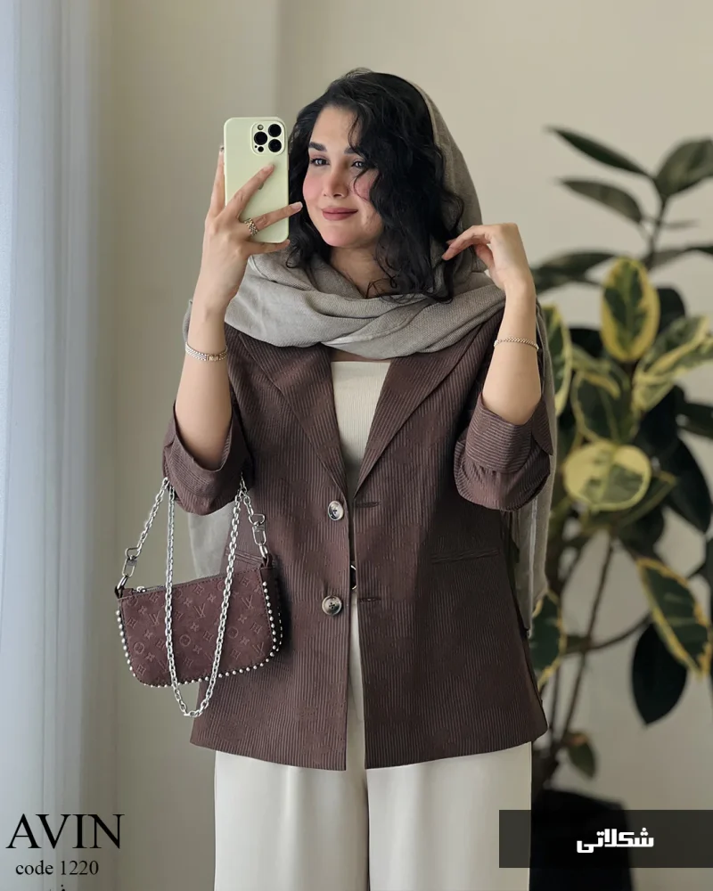 کت مدل آوین جنس لینن زارا کد 1220 - تصویر 4
