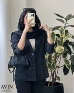 کت مدل آوین جنس لینن زارا کد 1220 - تصویر 9