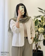 مدل سلنا جنس لینن هندی سوزن  کد 1235