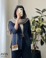 کت مدل آوین جنس لینن زارا کد 1220 - تصویر 7