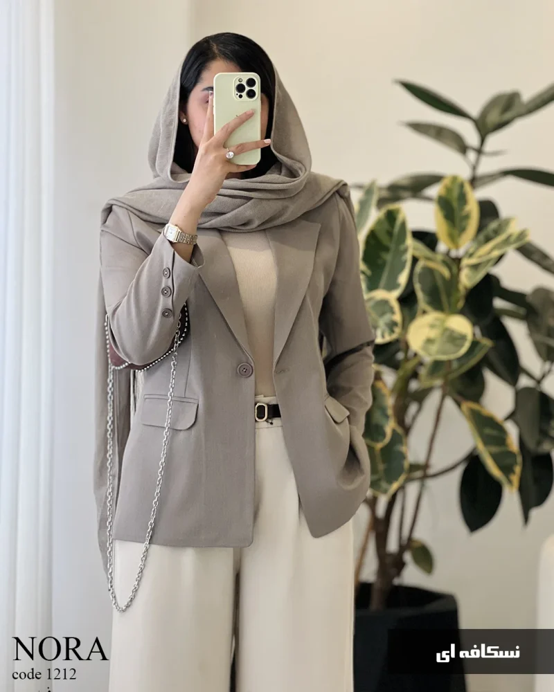 کت نورا جنس کرپ بزایاق ترک کد 1212 - تصویر 2