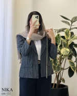مدل نیکا جنس لینن ژاکارد حصیری کد 1222