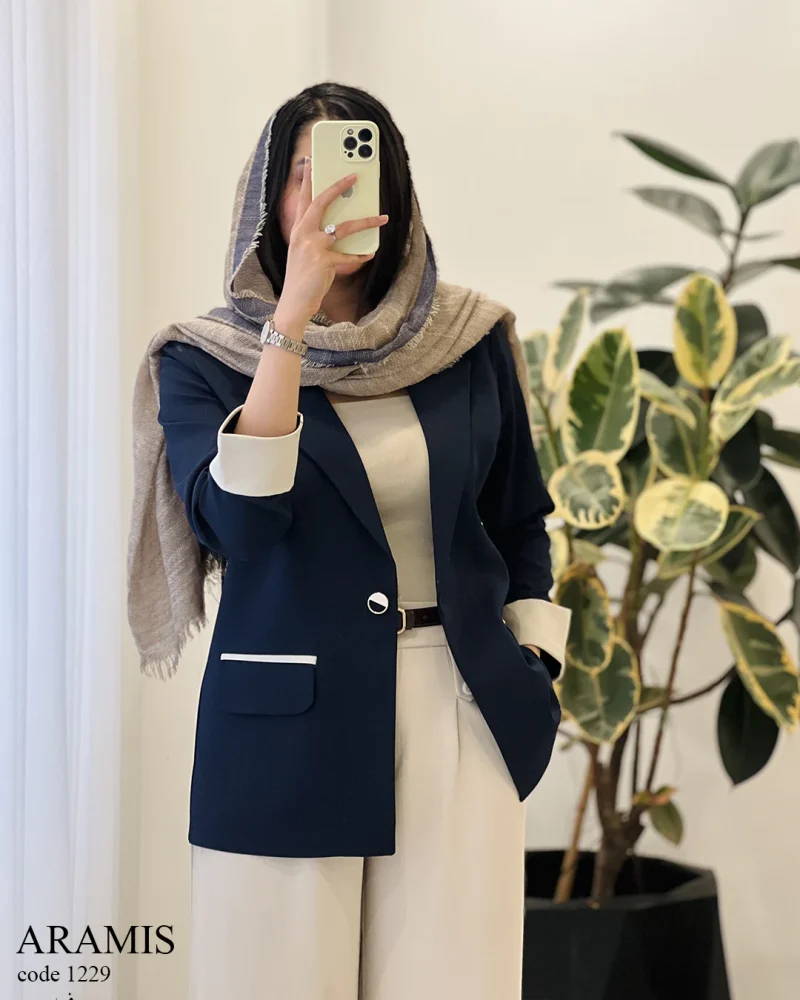 کت آرامیس جنس کرپ جودون کد 1229 - تصویر 7