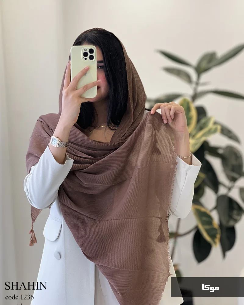 شال پلیسه برشکا مدل شهین کد 1236 - تصویر 7