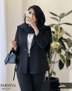 مدل پرنیا جنس کرپ بزایاق کد 1214 - تصویر 2