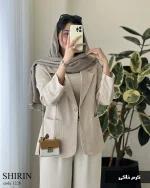 کت شیرین جنس کرپ پتینه کد 1226 - تصویر 4