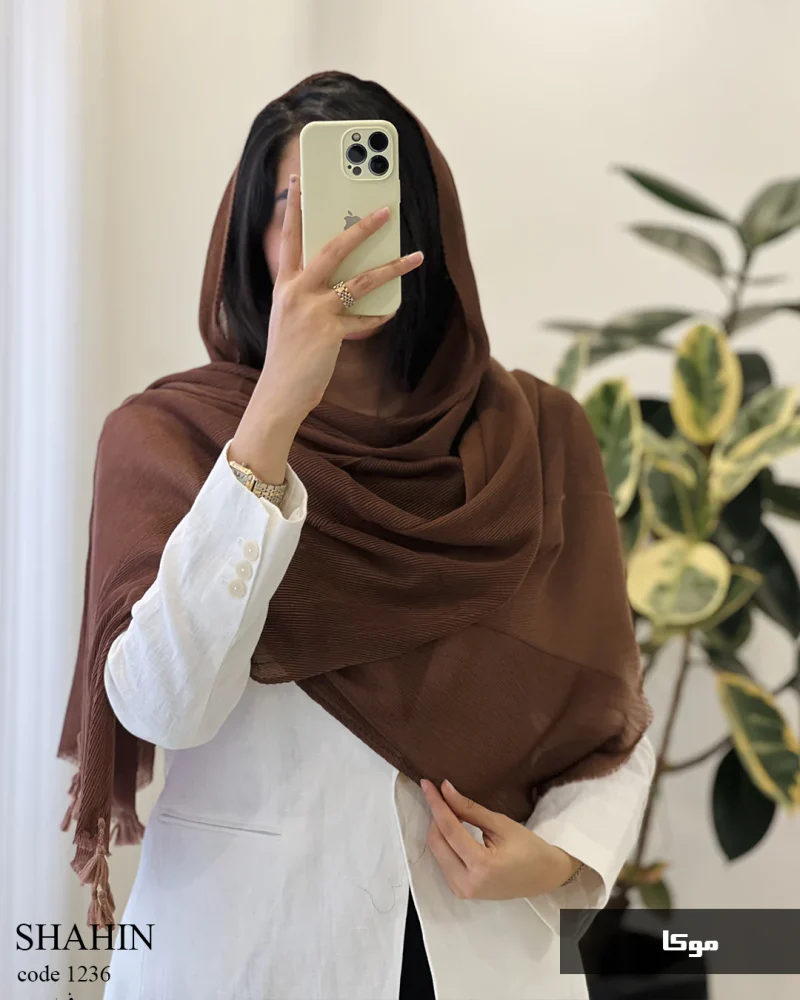 شال پلیسه برشکا مدل شهین کد 1236 - تصویر 3