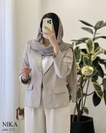 مدل نیکا جنس لینن ژاکارد حصیری کد 1222 - تصویر 6