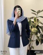 کت مدل رایا  جنس مازراتی کد 1217 - تصویر 2