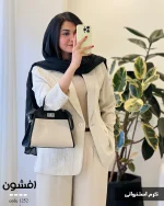 کت افشون جنس لینن کتیبه کد 1252 - تصویر 3