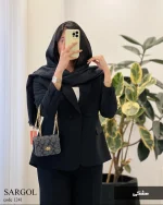 کت مدل سارگل جنس کرپ سان گرم بالا ترک کد 1241 - تصویر 4