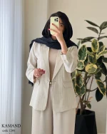 کت کمند جنس لینن کتیبه کد 1246 - تصویر 10
