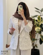کت سایه جنس لینن ریش درجه یک کد 1240 - تصویر 5