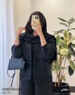 مدل ابریشم جنس لینن اپلیکه کد 1244 - تصویر 3