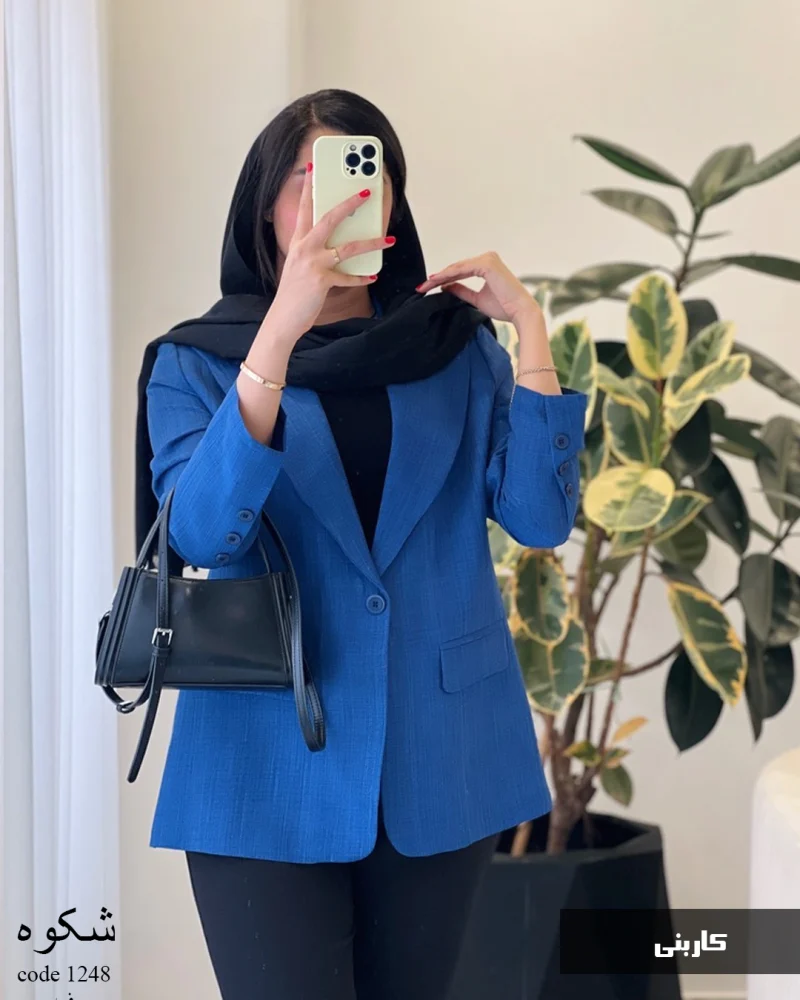 کت شکوه جنس لینن شانتون کد 1248 - تصویر 7