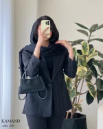 کت کمند جنس لینن کتیبه کد 1246 - تصویر 9