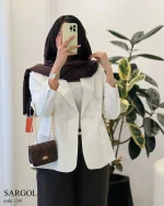کت مدل سارگل جنس کرپ سان گرم بالا ترک کد 1241 - تصویر 10