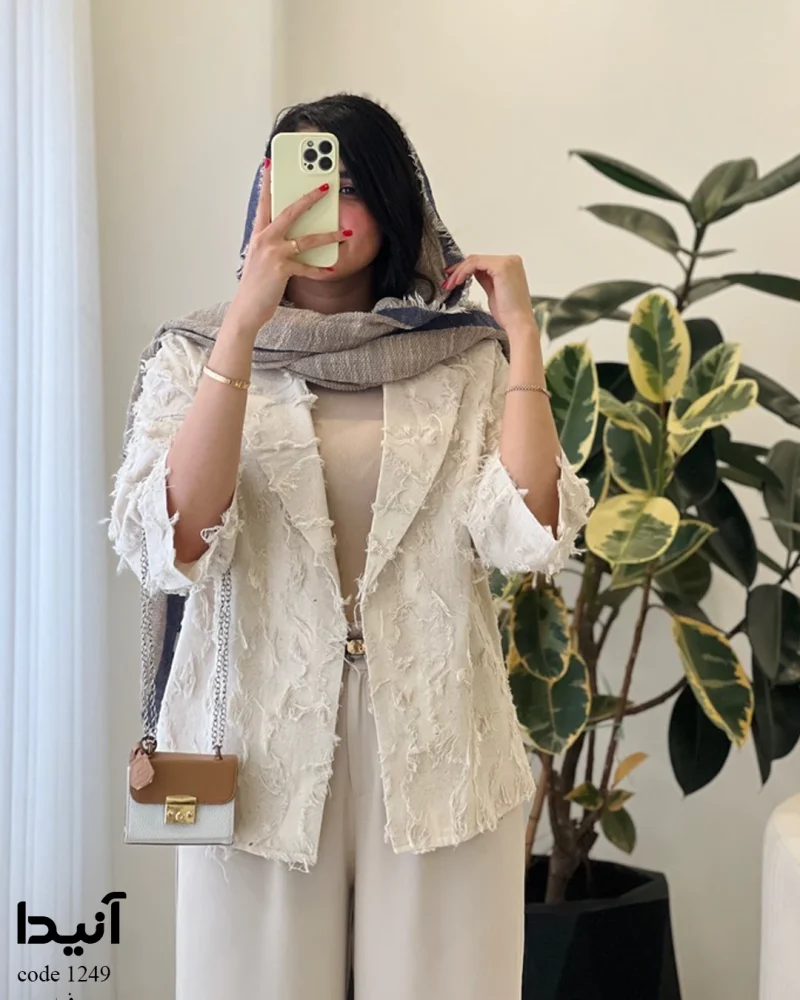 مدل آنیدا جنس لینن ریش کد 1249 - تصویر 8