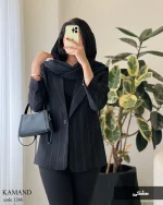 کت کمند جنس لینن کتیبه کد 1246 - تصویر 6