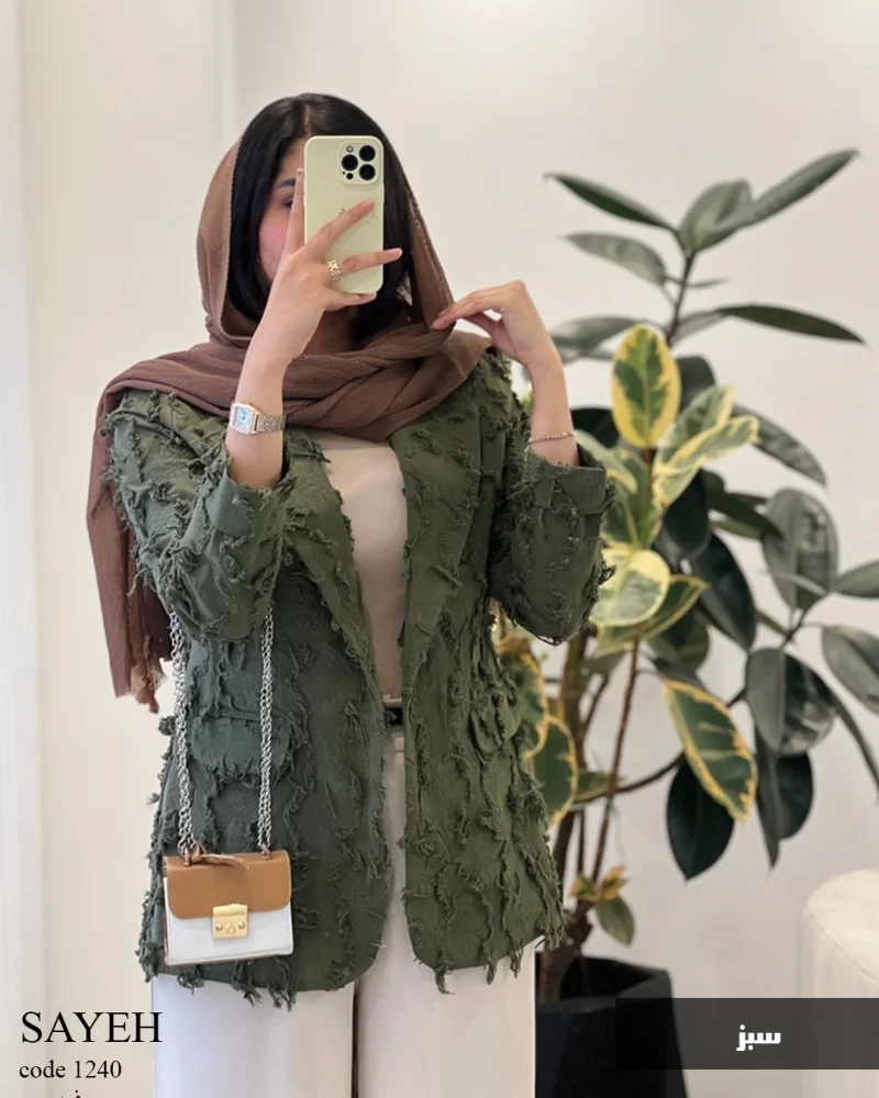 کت سایه جنس لینن ریش درجه یک کد 1240 - تصویر 3