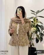 مدل ارکیده لینن ترک سوزن دوزی کد 1239 - تصویر 3