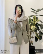 کت مدل سارگل جنس کرپ سان گرم بالا ترک کد 1241 - تصویر 12