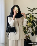 کت کمند جنس لینن کتیبه کد 1246 - تصویر 4