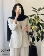 کت افشون جنس لینن کتیبه کد 1252 - تصویر 9