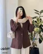 کت افشون جنس لینن کتیبه کد 1252 - تصویر 6