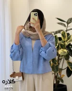 مدل گلاره جنس لینن مودال ترک کد 1278 - تصویر 3