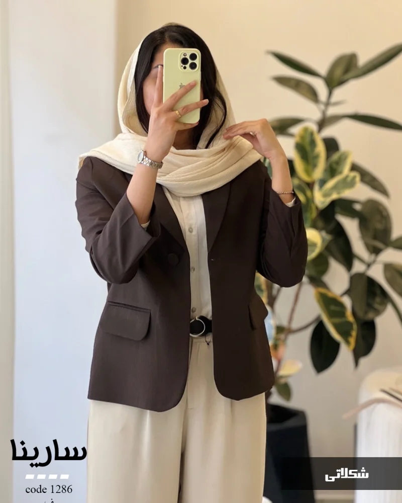کت مدل سارینا کرپ بزایاق کد 1286 - تصویر 2