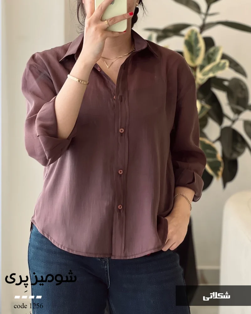 شومیز پری جنس پری شیشه ای کد 1256 - تصویر 3