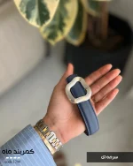 کمربند ماه چرم دور دوخت تک رنگ کد 1290