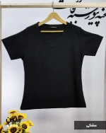 تیشرت یقه هفت کرکره مدل نلین کد 1287 - تصویر 4