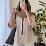 شومیز دریا جنس لینن لوک ترک کد 1269