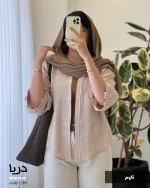 شومیز دریا جنس لینن لوک ترک کد 1269